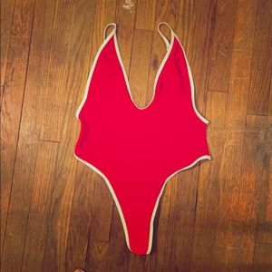 Red sexy bathing suit